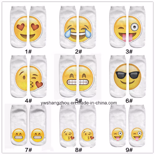 Europe New Factory 3D Animal Printed Cartoon Custom Boat Socks